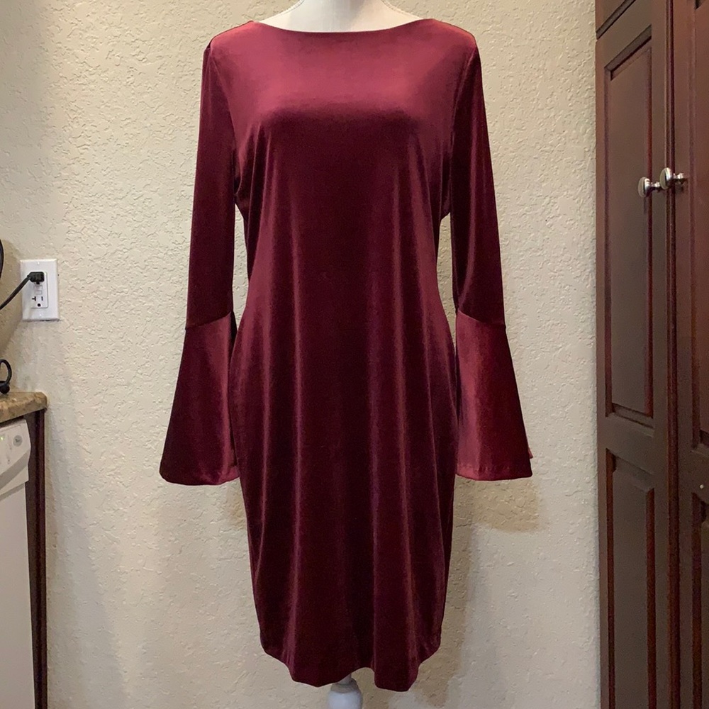 Maroon red dress
